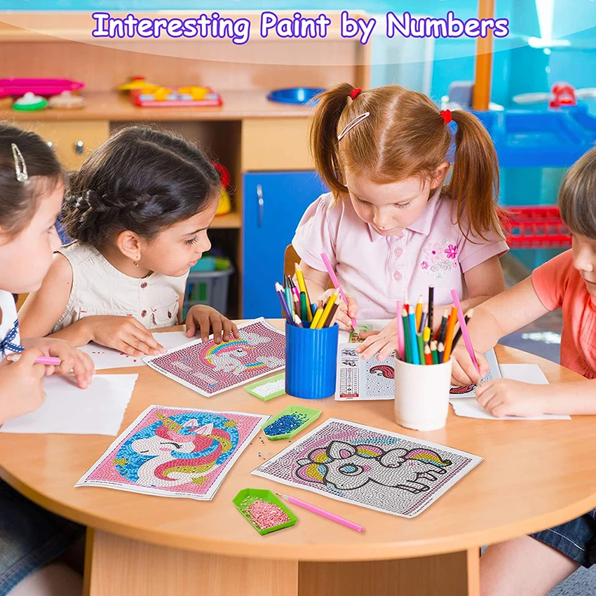 Christmas Penguin Diamond Painting Kit for Kids Christmas Painting by Number Kits Christmas Decoration Handwork Children Gift