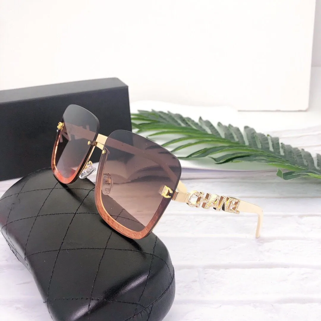 Солнцезащитные очки Shades без оправы 2021 Роскошные модные женские солнцезащитные