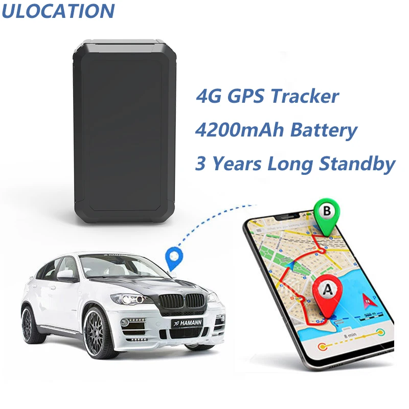 Магнитный беспроводной автомобильный GPS-трекер с длительным временем работы в