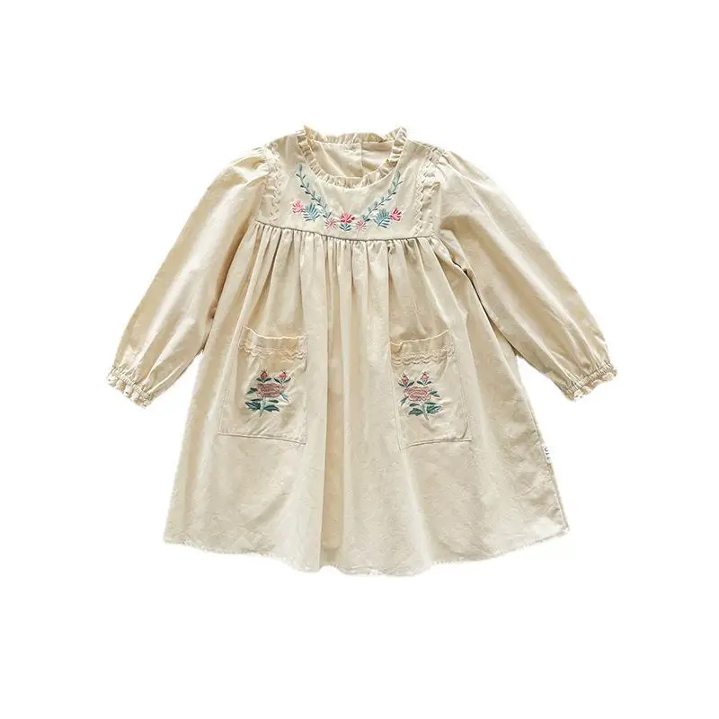 Детское хлопковое бальное платье ручной работы