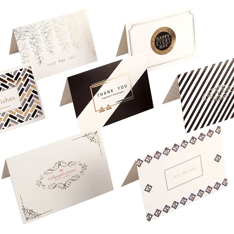 
Персонализированные канцелярские товары на заказ, горячее тиснение, пустые поздравительные открытки и конверты 