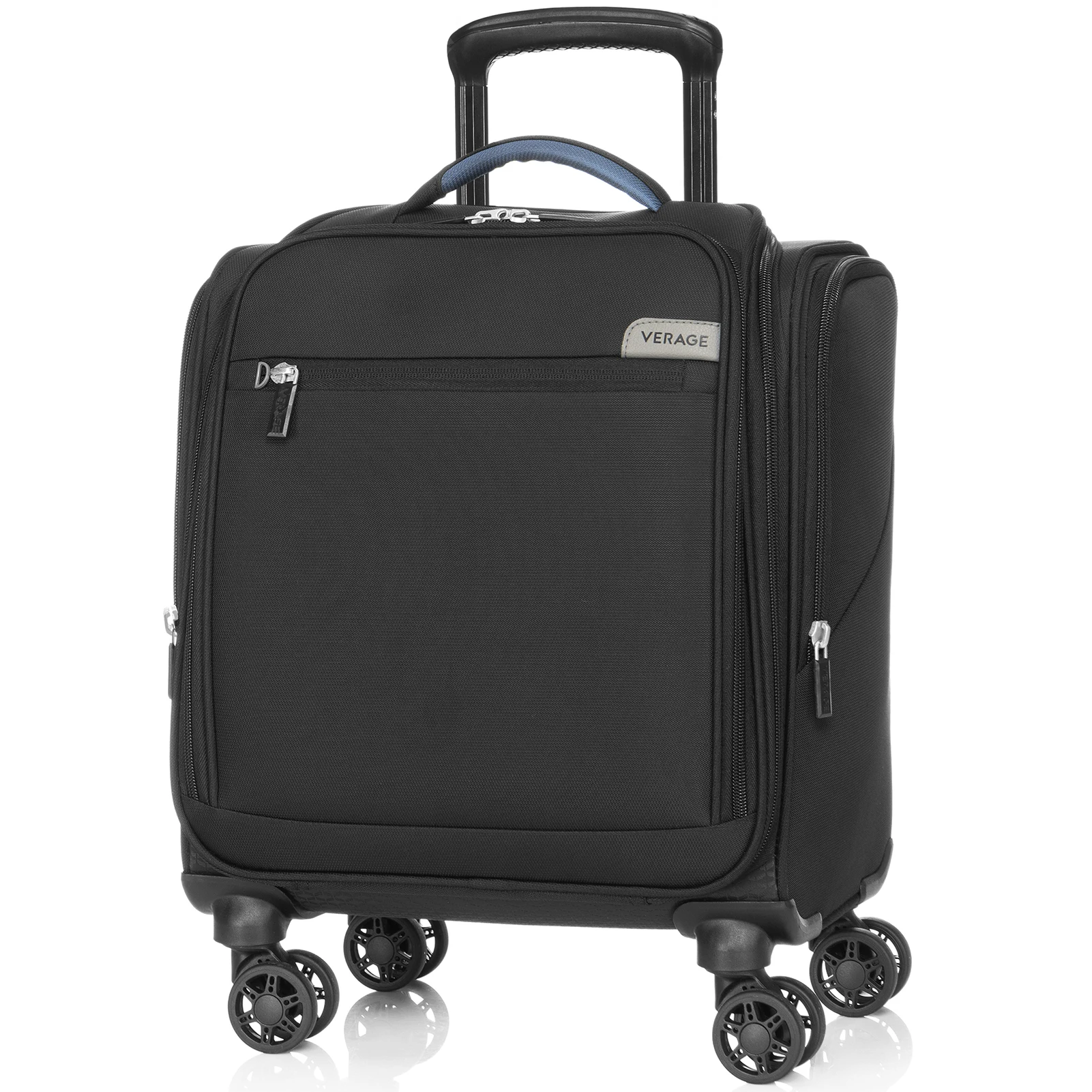 VERAGE Carry-On Underseat Luggage USB Port Wheeled Spinner BagLuggages Lightweight Suitcase Men Women Pilots and Crew 14 inches