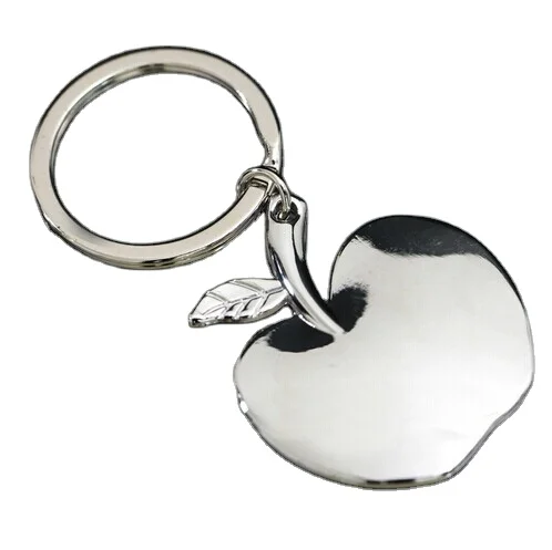 Apple Metal Keychains/Blank customized logo metal keychains for promotion gifts