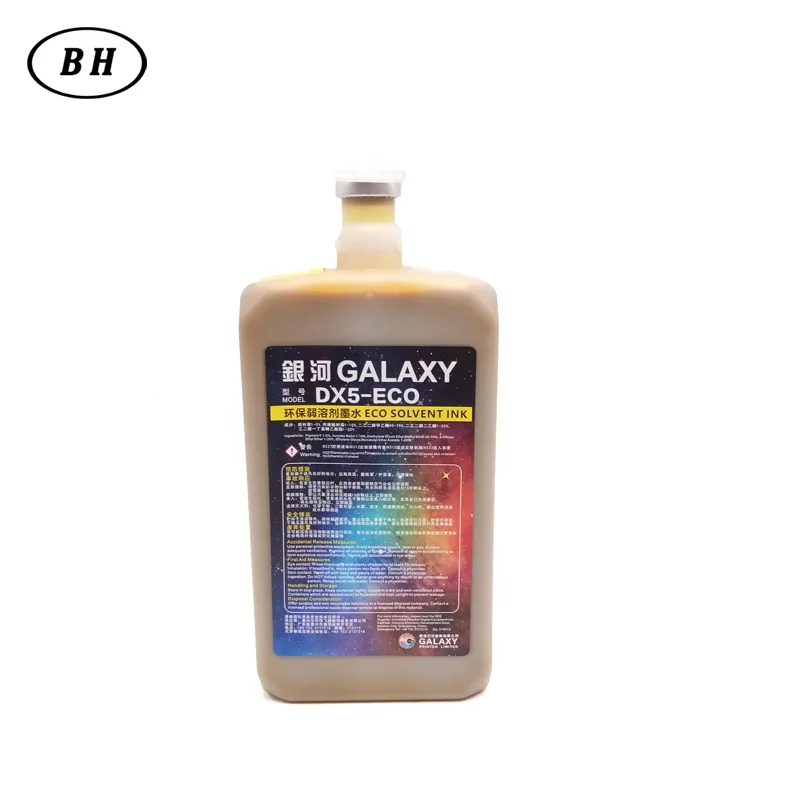 XBH на складе чернила основе растворителей Galaxy новые экологически чистые dx5 для принтера с экологическим растворителем