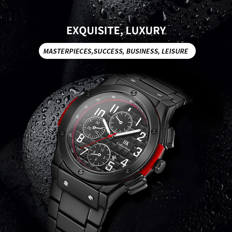 Top Sellers 2018 For Amazon IIK Luxury Watches Chronograph Waterproof Regal Quartz Watch Men Wristwatch