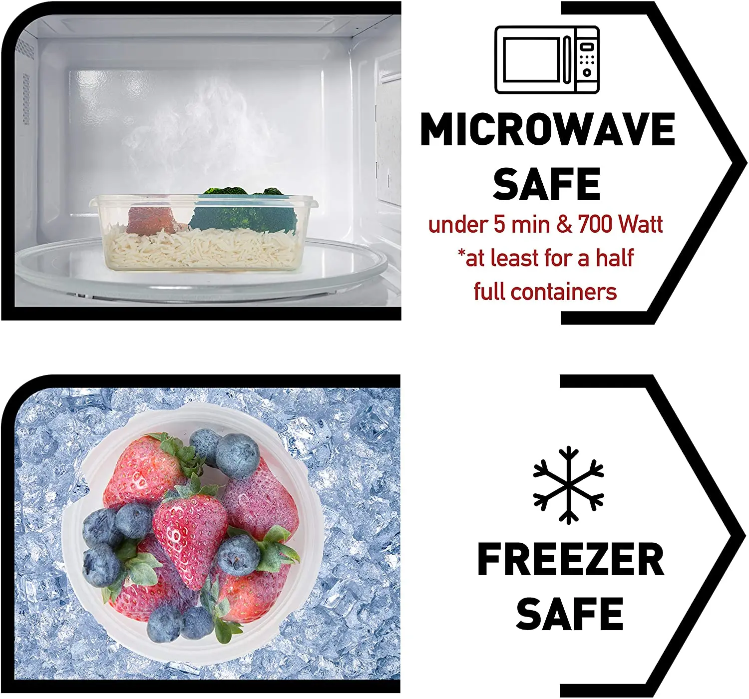 BPA Free Hot Selling 12 pcs set Round Airtight Food Storage Plastic Containers Set With Black Lid