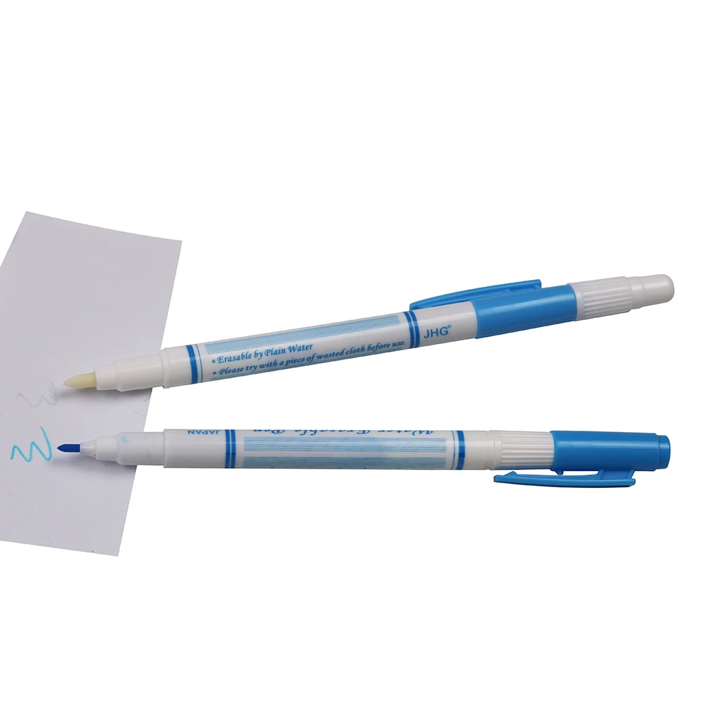 1PC Blue Double Erasable Pen Fabric Marker Water Soluble Erasable Pen Automatically Disappear Tailor Chalk Sewing Tool