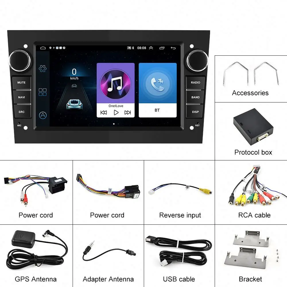 Автомагнитола для Opel Astra H J Vectra Vauxhall Antara Zafira Corsa C D Vivaro Meriva Veda 2Din Android Auto Carplay мультимедиа IPS