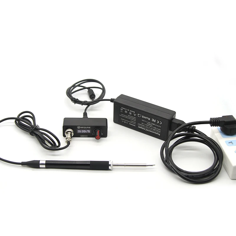 New DesignSequre MSS12 mini OLED soldering station compatible with T12 tips supports battery operated solder station