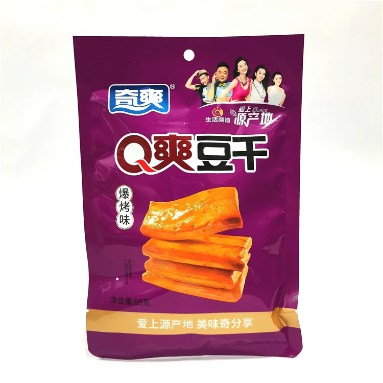 
China Supplier Bagged 85g Leisure Food Dried Bean Curd Sticks With Barbecue Flavor 
