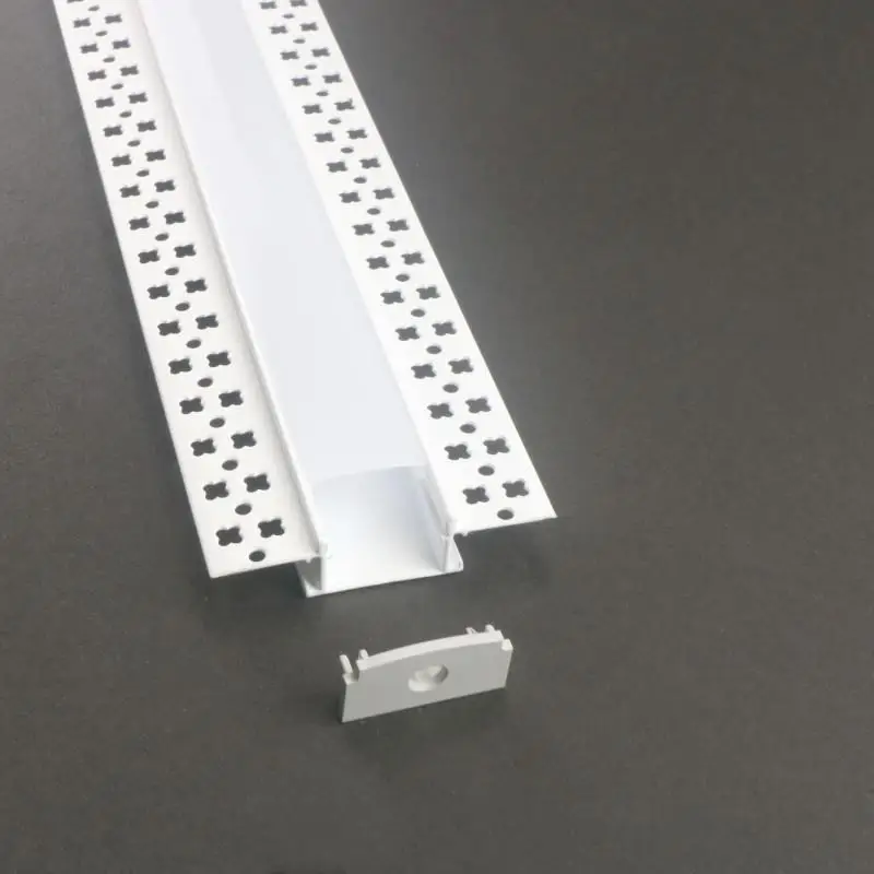 Recessed Ceiling Wall Drywall Gypsum Plaster Board Inside Outside Corner Tube Channel Led Alu Aluminium Profiles For Strip Light