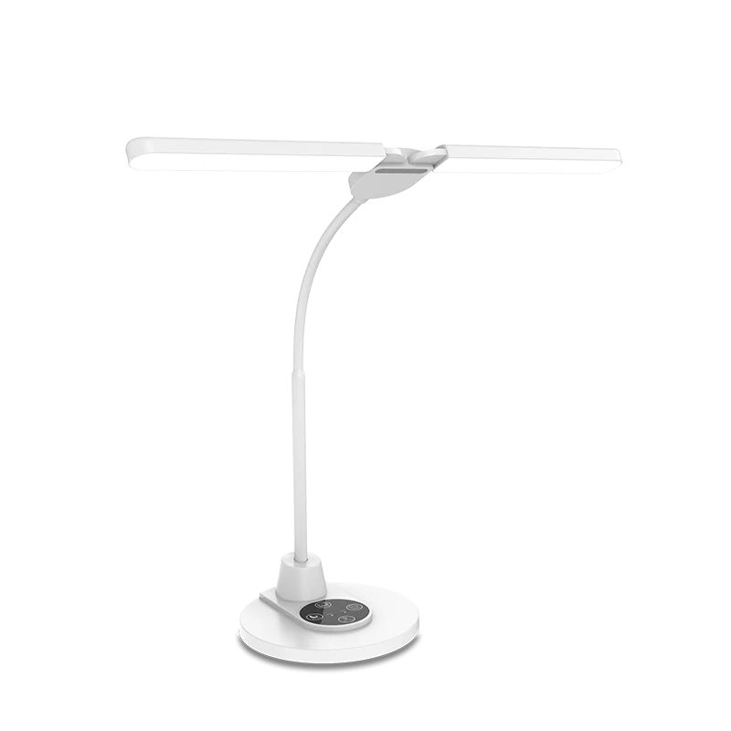 360 Degree Gooseneck Double Head Desk Lamp 3 colors USB Rechargeable Stepless Dimming Reading Study Table Lamps Light