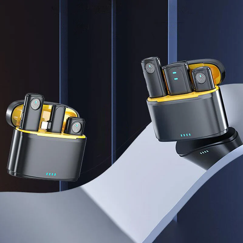 2023 New Wireless Lavalier Microphone Portable Audio Video Recording Mic K9 K8 Live Broadcast Gaming Mini Microphone For Phone