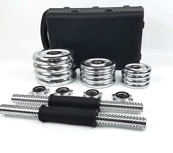 Wholesale Gym Equipment Boxed 10kg15kg Barbell Dumbbell Set Chrome-plated Dumbbell
