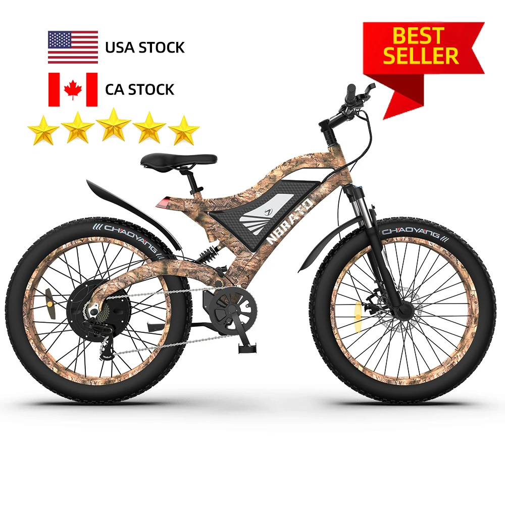 us warehouse 26*4.0 camouflage  7 speed lithium battery city  fast 48v 1500w electric dirt bike for sale