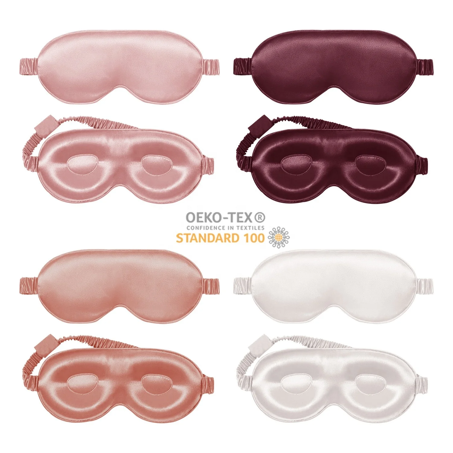 Custom LOGO Luxury 100% Silk Eye Mask Silk Sleep Cover 3D Eye Mask Eyeshade 3d silk eyemask