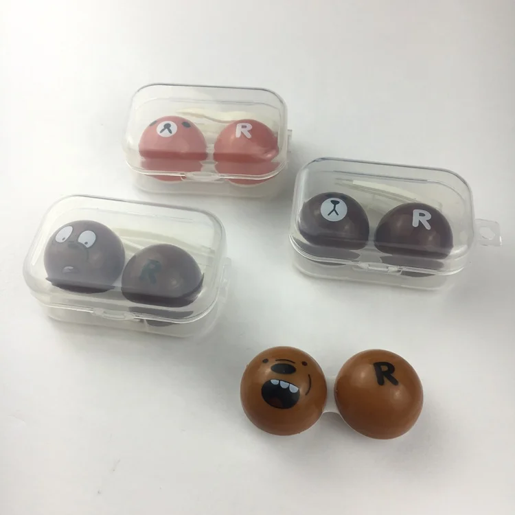 Portable small korea contact lens travel case promotional contact lens case for contact lens  P-1001