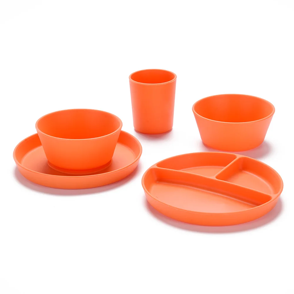 Wolife Original Design Wholesale Free Bpa Eco-Friendly Divided Plate With Suction And Cup Bowl Silicone Tableware Kit For Kids