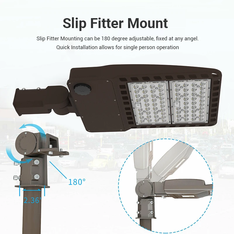 LED Parking Lot and Area Light, 300W 240W 200W 150W 100W Shoebox Light with Photocell, 170LM/W Waterproof IP65  US Stock