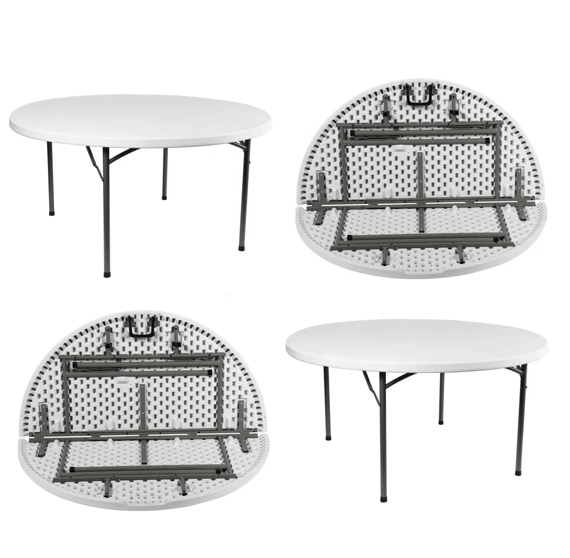 White Folding Round Table for Multiple Gatherings