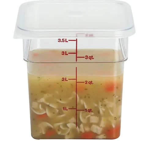 CAMBRO 4Qt 4SFSCW135 прозрачные поликарбонатные высококачественные контейнеры для хранения пищевых продуктов ПК контейнер еды гостиничного ресторана кухня
