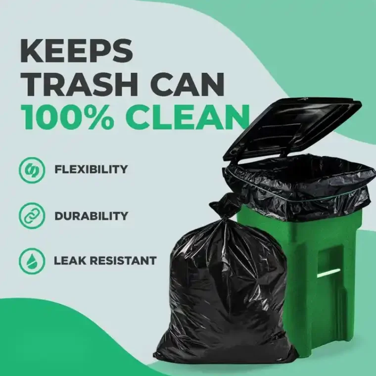 Heavy Duty Ldpe Big Recycle Eco Friendly Trash Garbage Bags Wholesale Kitchen Garbage Bags