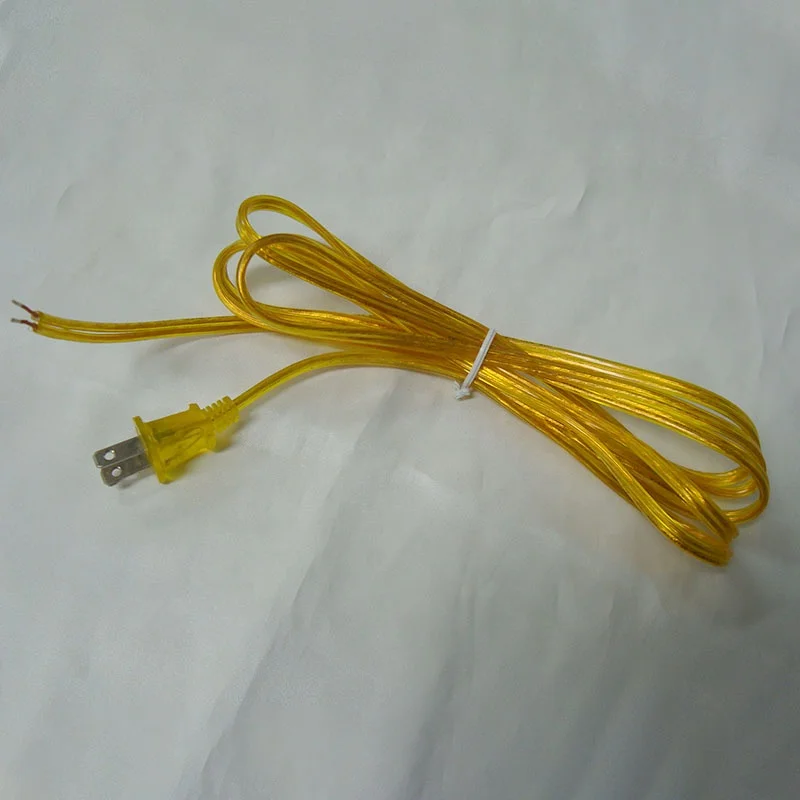 Power Cord In Line Rocker Switch Transparent Plug Clear American Australian European UK Japan Power Cable Copper Wire