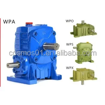 WPA Series Worm Gearbox Wpa50 Worm Single Double Gear Speed Reducer Reductor Box Gearbox Green Motor Building Horizontal Torque