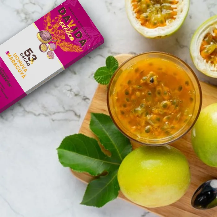 DAVIDA тропические вкусные шоколадные бар 53% какао с золотистыми ягодами колумбийские фрукты Премиум какао