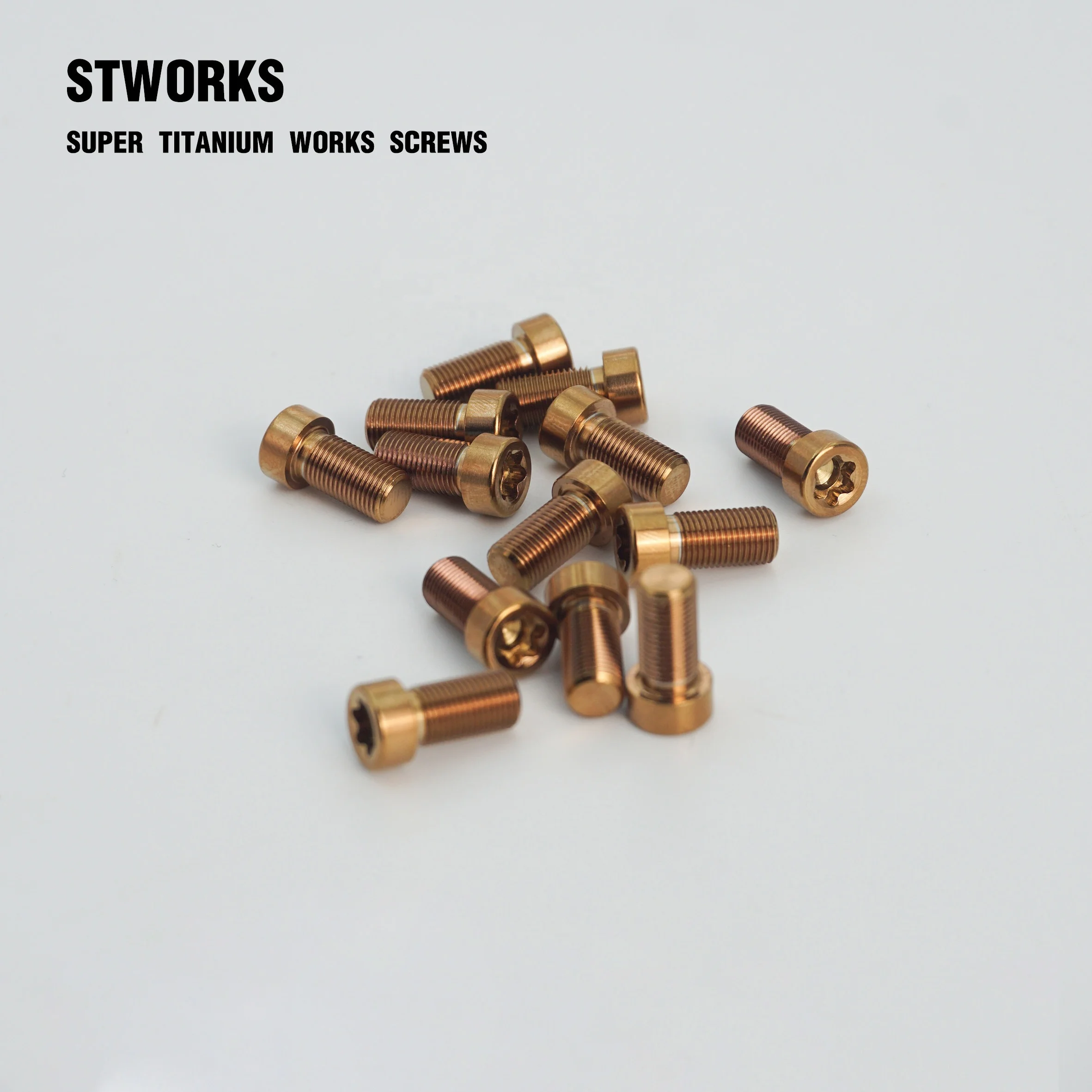 cnc machining bicycle M5x10 Titanium Mountain Bike Disc Screws T25 Brake Disc Screws Colorful