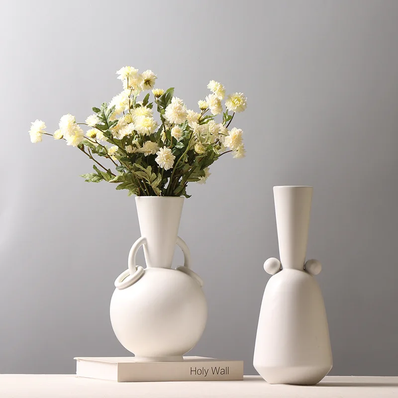 New Wabi-sabi Handmade Clay Vase Minimalist Home Decorative Ornaments Coarse pottery Rustic Retro Matte Ceramics Vase