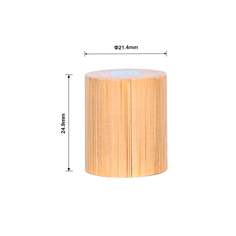 Bamboo Cap Plastic Aluminum Soft Tube Cap 18 MM Wooden Cap