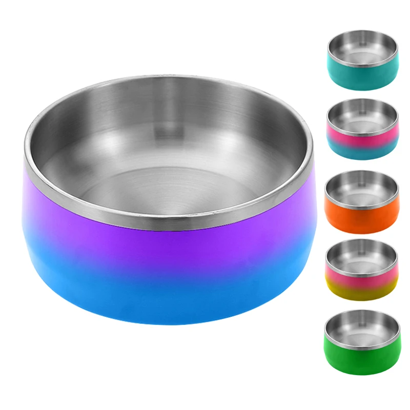 Double Walled Insulated Bpa Free Eco-friendly Wholesale Stainless Steel Dog Food Bowl