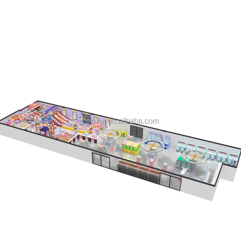 Top kids play Custom Indoor Playground for Children Plastic Double Slides climbing play Equipment Manufacturer Sale