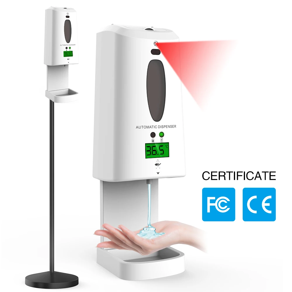 LIEN wall stand automatic liquid soap dispenser smart sensor temperature thermometer disinfection equipment