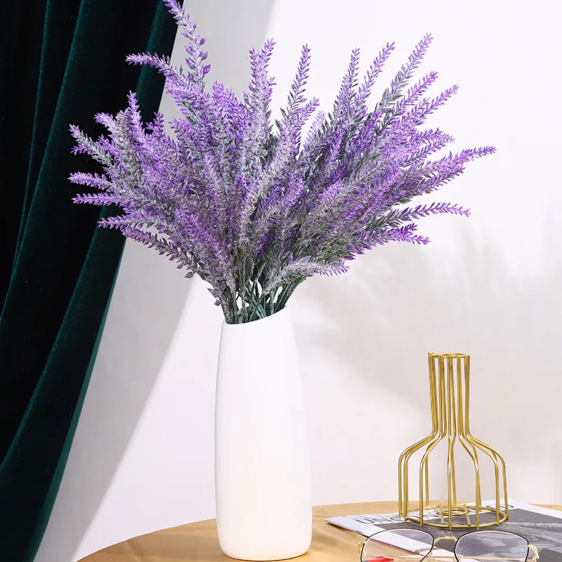 Yopin-2421 5 Branches Artificial Plastic Lavender Flowers For Wedding Decor