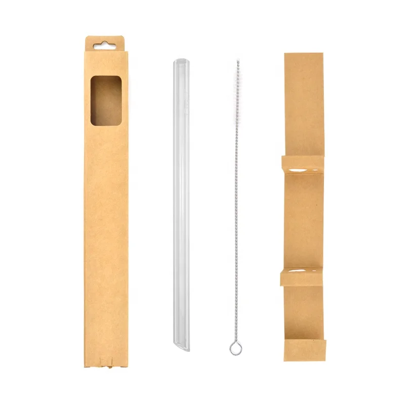 Стеклянная трубочка для здорового образа экологически чистая Бытовая прямая трубка трубочек трубочки 8 мм