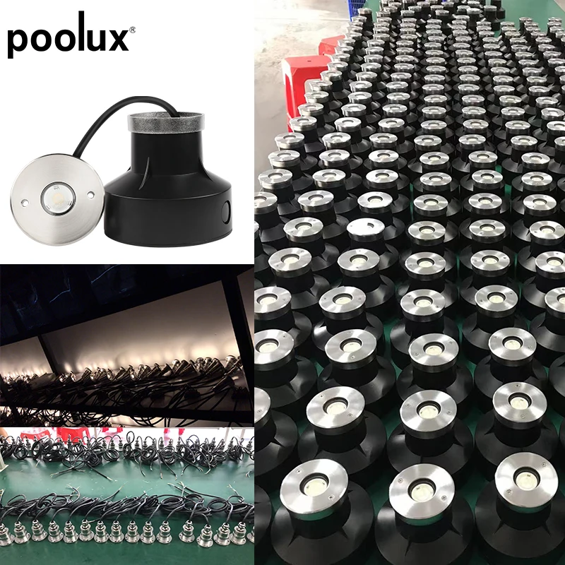 Outdoor led 316 stainless steel Waterproof IP68 3w recessed  Underwater Pond Lighting LED Pool Lights