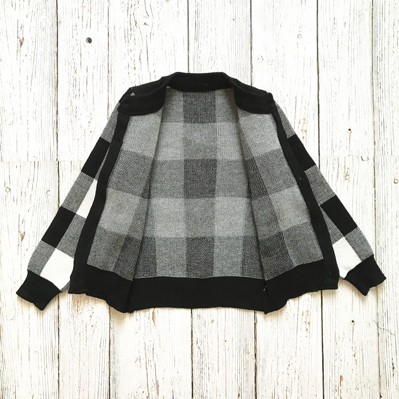 Children Clothes Girls Sets Fall And Winter Child Clothing Knit Plaid Girls Outfits