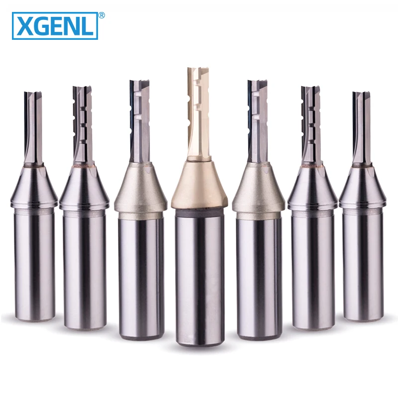 XGENL TCT Straight Router Bit for Solid Wood Milling Cutter Carbide Cnc Tools Cutting MDF Wood TUV