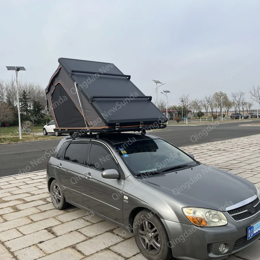 Hot sales ABS automatic hard shell roof top car pop-up open outdoor canvas 4*4 Wd SUV Pick-up truck rooftop tent for sales
