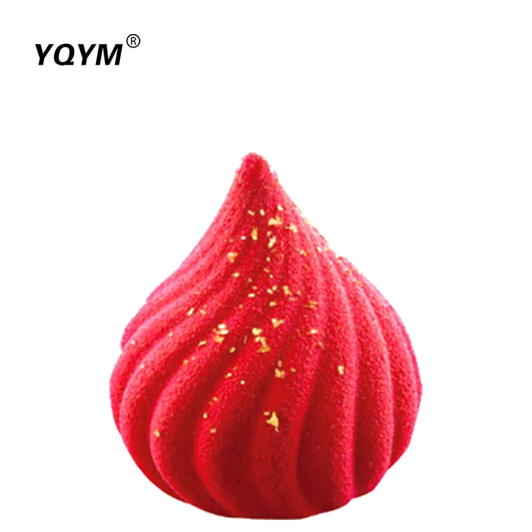 
Food grade 6-chamber cyclone silica gel mold for steamed bun French mousse dessert cake baking mold 