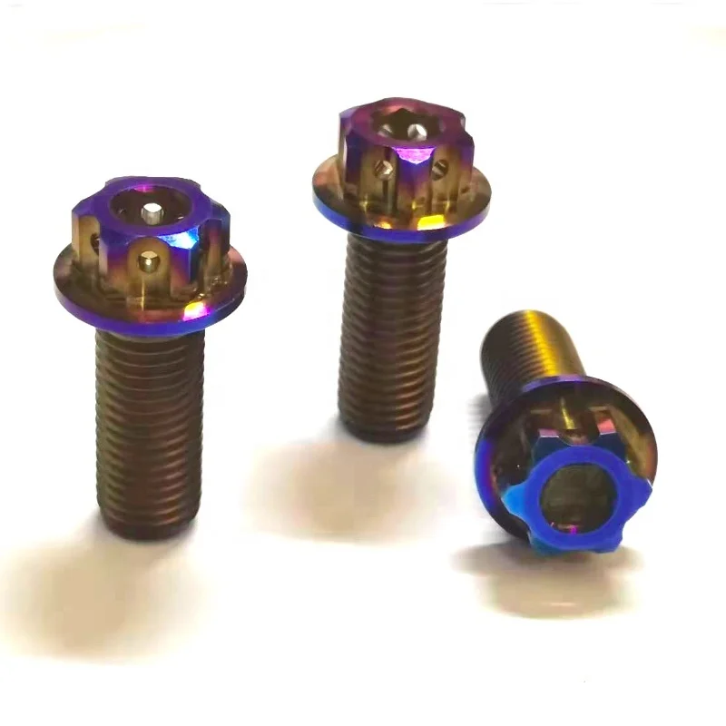 m8 Gr5 Titanium Hex Head Flange Caliper Screw for Motorcycle bike Brembo bolts