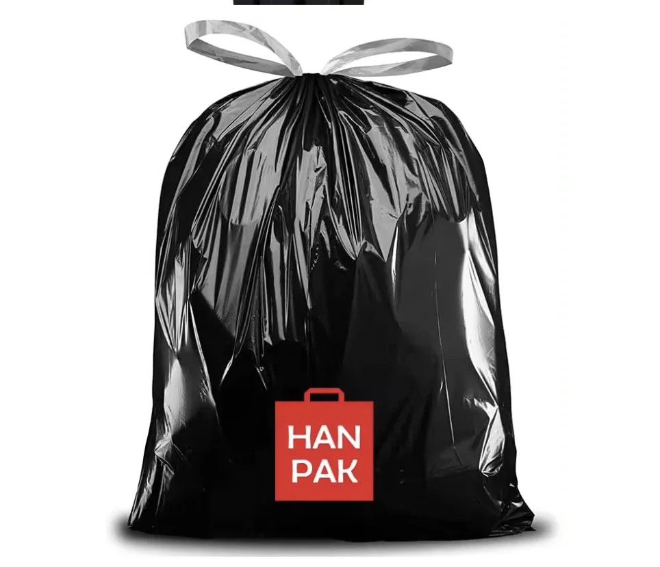 Trash Bag Heavy Duty Biodegradable Black Color Plastic Can Trash Bags Roll Vietnam Made In Factory Direct Price for Wholesale PE