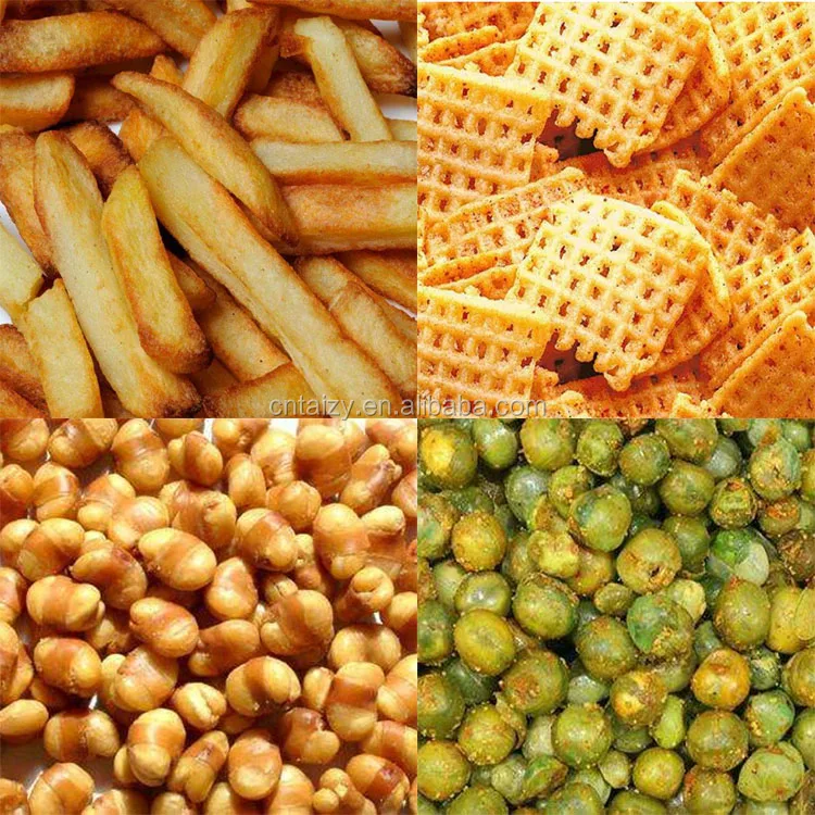 Fried Food beans peanuts Potato Chips Snacks sausage automatic mixing Seasoning flavoring Machine