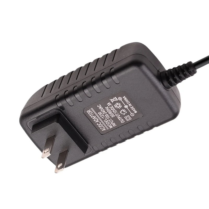 Portable UK EU US household AC110-240V plug adapter 12V 3A power switch AC DC charger commercial 36w power plug wholesale