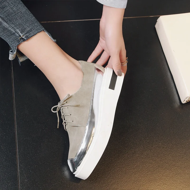 
Woman Sneakers Breathable Thick Sole Lace-up Summer Casual Lady Shoes 