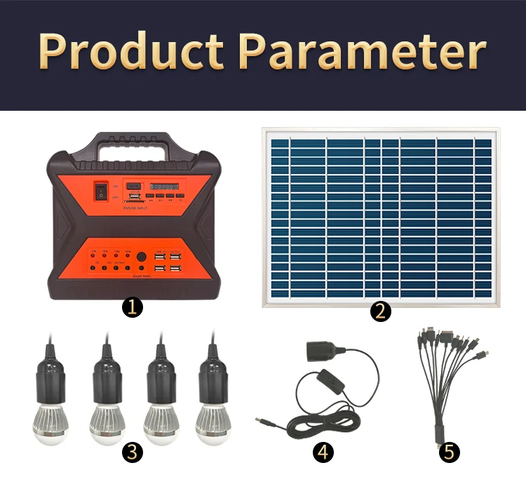 Factory Supply Portable Solar Energy Systems Solar System Home Use Solar Camping Kit Power Fan Tv