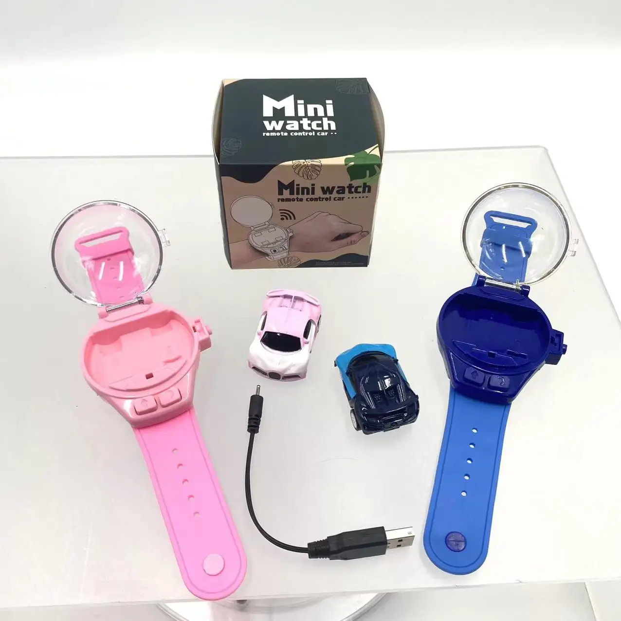 2.4 GHz Mini Watch RC Car Toys RC Watch Racing Car with USB Charging Remote Control Car