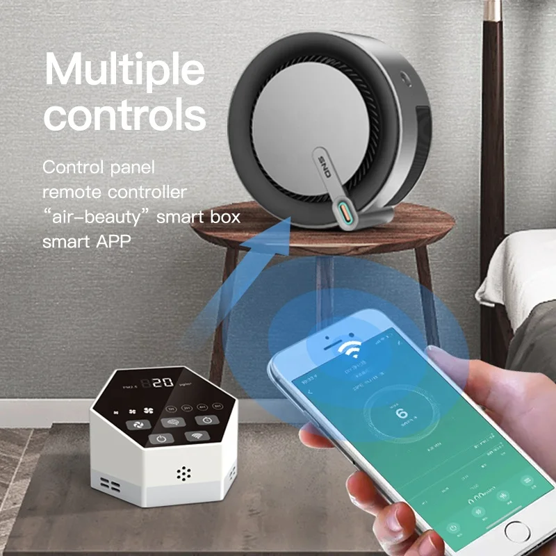 DIY series tuya wifi desktop home air purifier air purifier for home large room air purifier china